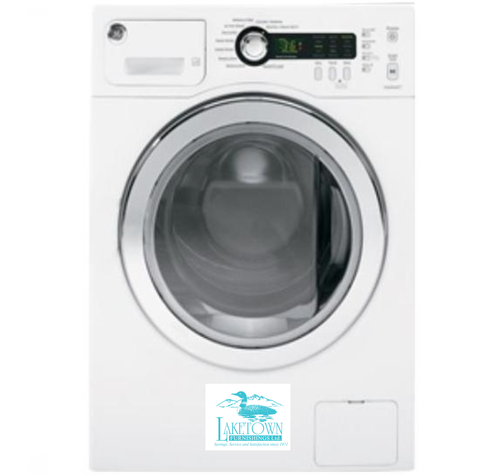 GE 24 Inch Wide Front Load Washer. 2.6 Cu Ft Capacity, WCVH4800KWW